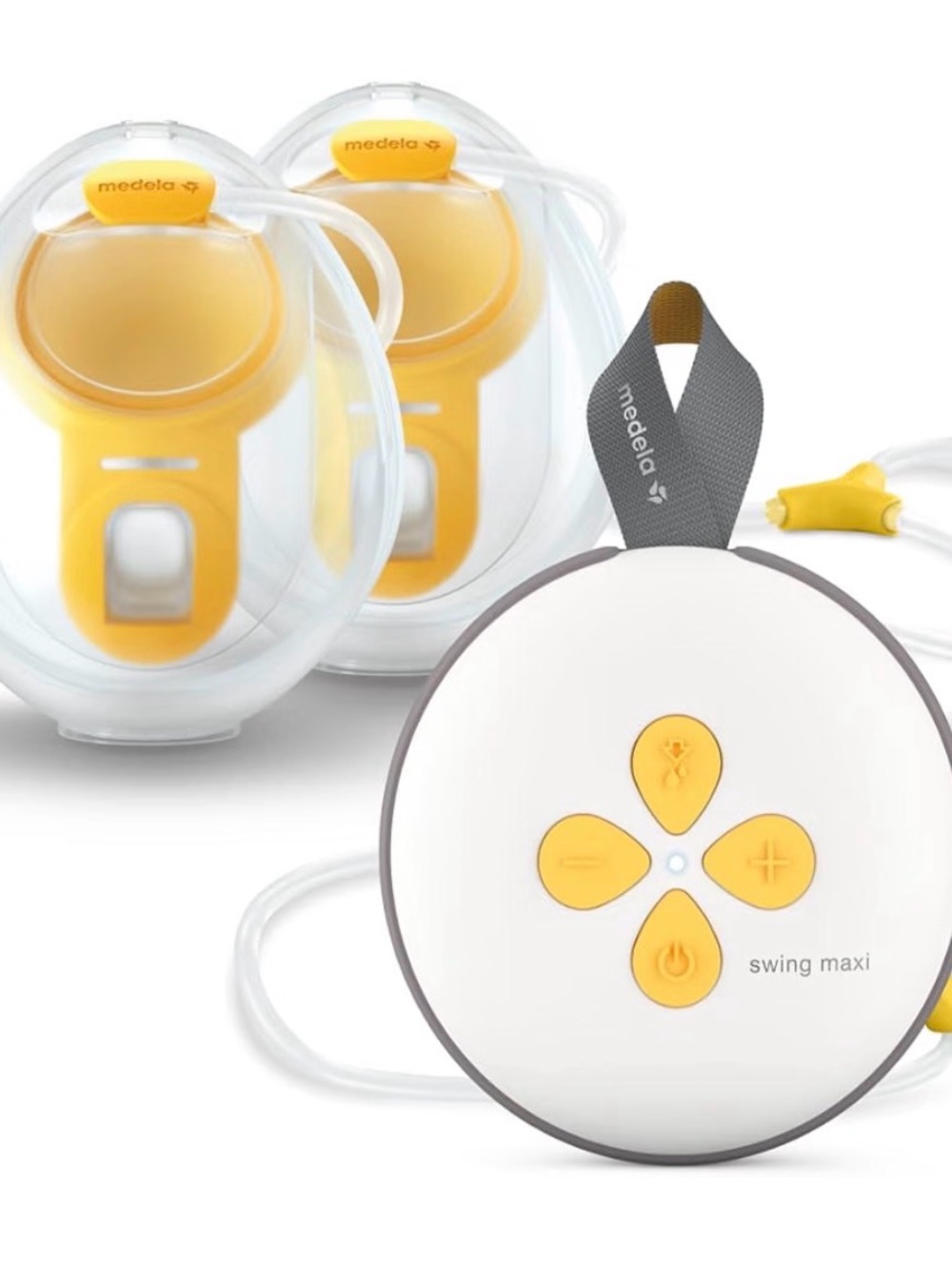 Medela Swing Maxi Portable Breast Pump - White, Yellow & Gray